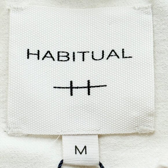 NWT Habitual Women's Short Sleeve Cotton Button-Up Ecru Crop Shirt Jacket Size M - Picture 6 of 10